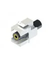Adap. KEYSTON RCA Amarillo Hembra a MINI-JACK Hembra 3,5mm estereo H/H