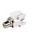 ADAPTADOR DE RCA AMARILLO HEMBRA-HEMBRA TIPO KEYSTONE 3,5mm MINI-JACK STEREO H/H