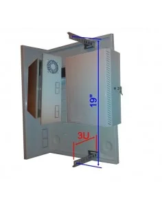 Armario Rack mural 3U vertical 600x400x155 mm.