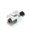 Adap. KEYSTONE RCA Rojo Hembra a MINI-JACK 3,5mm Hembra estereo