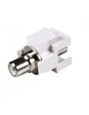 ADAPTADOR DE RCA BLANCO HEMBRA-HEMBRA TIPO KEYSTONE 3,5mm MINI-JACK STEREO H/H