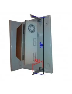 Armario Rack mural 3U vertical 600x400x155 mm.