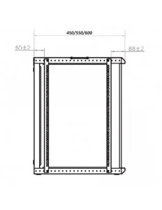 Armario rack mural 19" 9U doble cuerpo F-550 mm