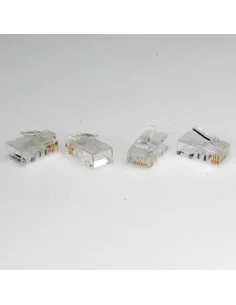 Conector RJ45 CAT6 UTP para cable rígido (Bolsa 100 Und.)