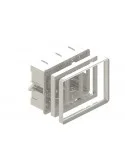 Caja 3 elementos para empotrar en pared pequeña