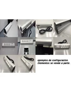 Caja de mesa para 5 mecanismos ejemplos de montaje