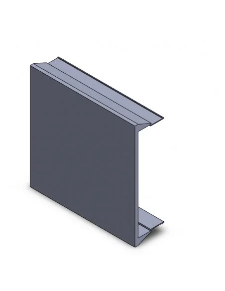 Tapa ciega de 45x45 de aluminio para perfil sencillo.