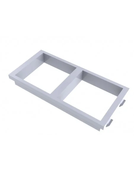  	Placa doble 2 huecos de 45 x 45.