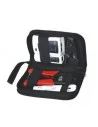 Maletín con testeador de cable de red para RJ45, RJ11, RJ12, herramienta de crimpar, pela cables y herramienta de impacto krone.