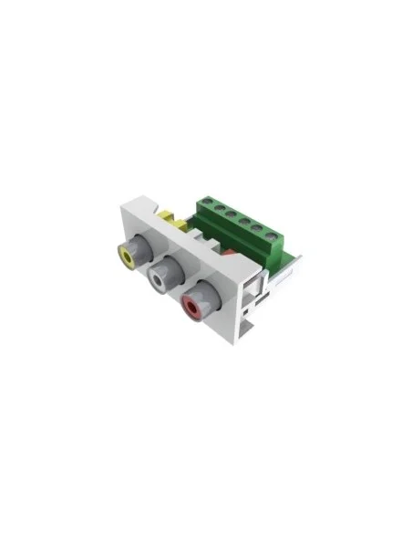 Módulo 22,5x45 3 RCA a placa con conect