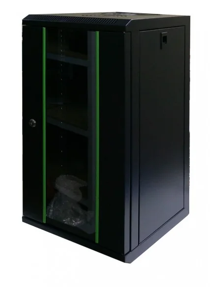 Armario rack Mini Mural de 10" de 12U. Negro RAL 9004