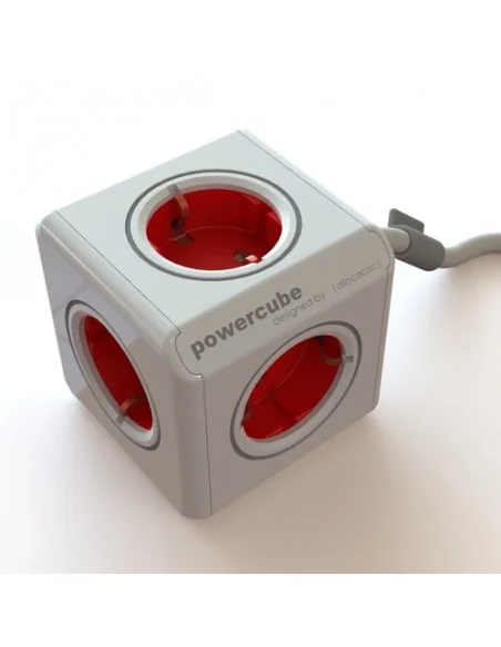 PowerCube rojo. Alargadera 1.5 m. + 4 conexiones a 230V