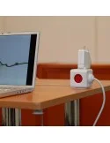 PowerCube rojo. Alargadera 1.5 m. + 4 conexiones a 230V