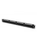 Patch Panel 19" 1U 24 puertos UTP CAT6 + guía sujeta cables