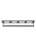 Patch Panel 19" 1U 24 puertos UTP CAT6 + guía sujeta cables