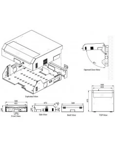 Armario rack 3U Vertical + 2U horizontal