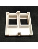 Módulo 45x45 2 huecos KEYSTONE sin ventana.