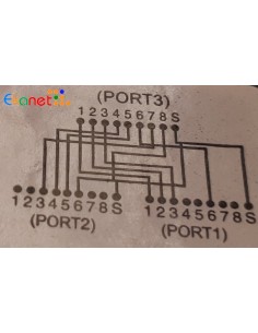 Doblador V/D RJ45 CAT5E UTP pineado1M/2H
