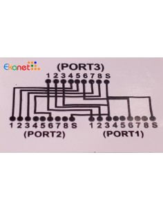 Doblador D/D RJ45 CAT5E UTP 1M/2H pineado