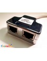 Doblador D/D RJ45 CAT5E UTP 1M/2H