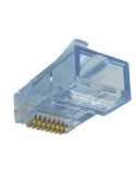 Conector RJ45 8 Hilos CAT.6 UTP (Bolsa 10 UNDS) Para Cable rígido y flexible