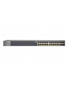 Switch 19" Giga 24 puertos POE Managed ProSAFE + 4 puertos Gigabit Combo SFP Switch 19" Giga 24 puertos POE Managed ProSAFE + 4 puertos Gigabit Combo SFP