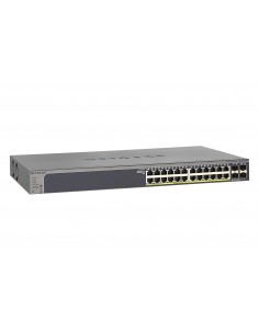 Switch 19" Giga 24 puertos POE Managed ProSAFE + 4 puertos Gigabit Combo SFP Switch 19" Giga 24 puertos POE Managed ProSAFE + 4 puertos Gigabit Combo SFP
