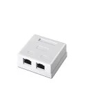 0884.RS6F2T - ROSETA DE SUPERFICIE PARA RJ45 CAT.6 FTP 2 TOMAS