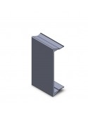 Tapa ciega de 45x22,5 de aluminio para perfil sencillo.