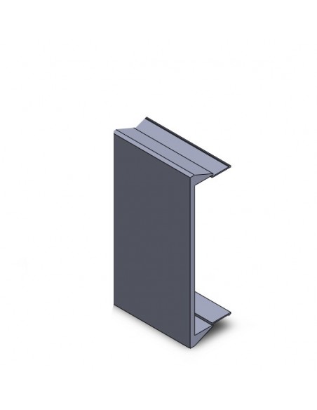 Tapa ciega de 45x22,5 de aluminio para perfil sencillo.