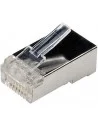 Conector macho RJ45 CAT6 FTP 8 Hilos Sin Guía.  bolsa 100 unidades.