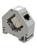 Modulo Carril DIN 1 conector RJ45 CERRADO