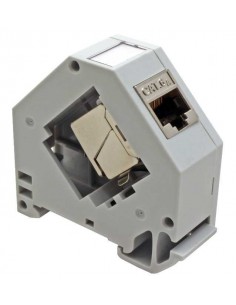 Modulo Carril DIN 1 conector RJ45 CERRADO