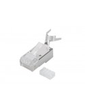 Conector RJ45 Macho CAT6A FTP rig.c/guia