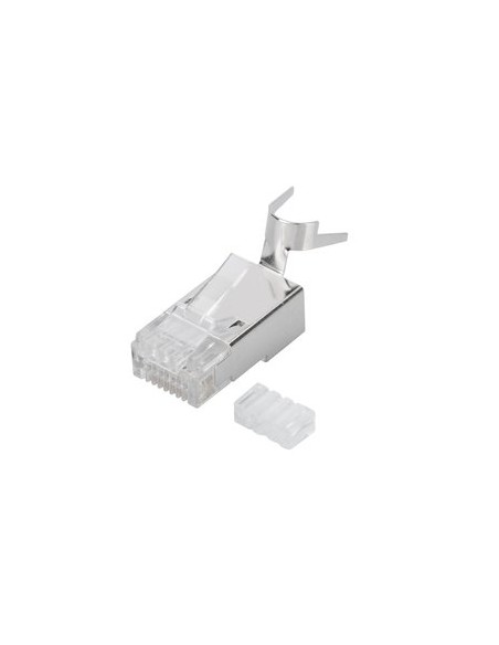 Conector RJ45 Macho CAT6A FTP rig.c/guia
