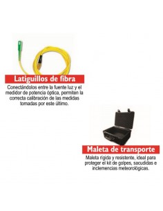 accesorios incluidos en el Kit de instrumentación de medida básico para FTTH