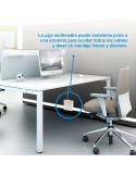 Caja de conexiones multimedia de pared 7 conectores