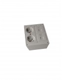 Caja de pared kit 2 schuko 2 RJ45