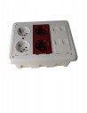 Kit caja pared 4 schukos y 4 RJ45