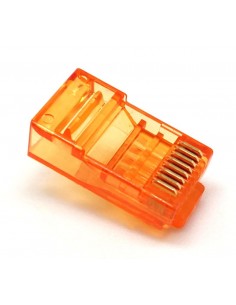 Conector RJ45 CAT.6 UTP Cable rígido 8 hilos.
