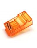 Conector RJ45 CAT.6 UTP Cable rígido 8 hilos. NARANJA