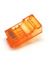Conector macho RJ45 CAT6 UTP Sin Guía Naranja.   bolsa 100 unidades.