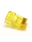 Conector RJ45 CAT6 UTP s/guía AMARILLO