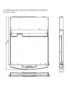 Consola KVM 8 puertos pantalla 17"		