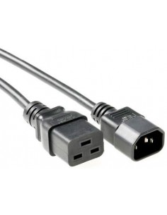 CABLE ALIMENTACION 1 M. CONECTOR IEC 320-C14 a IEC 320-C13, CPU A MONITOR,  NEGRO VALUE 