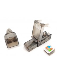Conector CAT6A RJ45 UTP FACIL MONTAJE