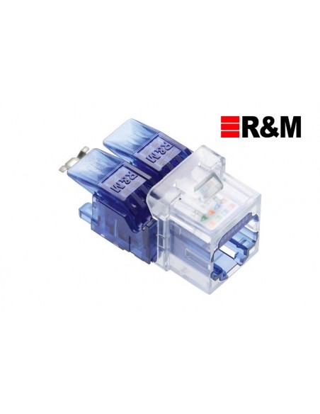 Conector RJ45 Hembra CAT6 , color Azul R&M