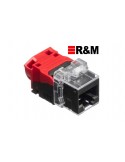 Conector RJ45 Hembra CAT6A , color Rojo/Negro R&M