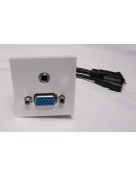 Placa VGA + mini-jack hembra-hembra vista frontal.