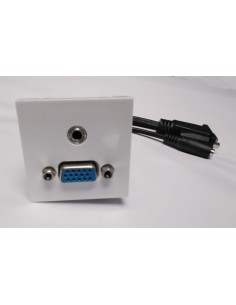 Placa VGA + mini-jack hembra-hembra vista frontal.